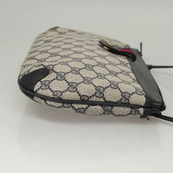 GUCCI GG Supreme Shoulder Bag PVC Navy Gold 39 02 026 Auth ep8170 - Picture 5 of 16